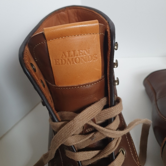 NWOB Allen Edmonds Freeport leather lace-up boots, size 11, brown - Picture 8 of 11